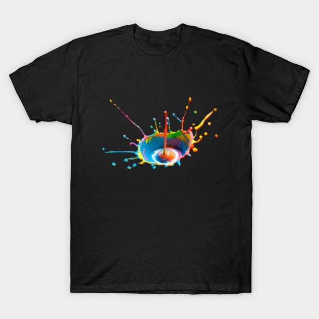 Paint drop Splash design T-Shirt by N1L3SH